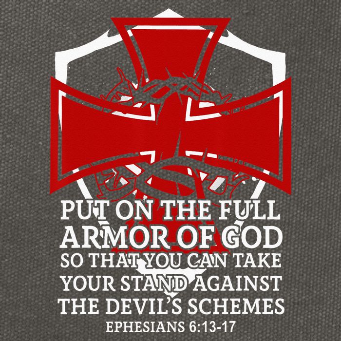 Knight Templar Christian Armor Of God Cotton Canvas Backpack