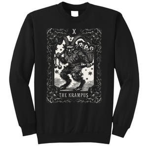 Krampus Tarot Card Design Christmas Season Evil Pajama Xmas Sweatshirt