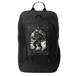 Krampus Tarot Card Design Christmas Season Evil Pajama Xmas City Backpack