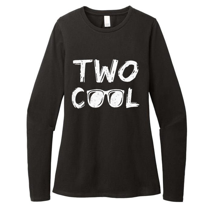 Kids Two Cool 2nd Birthday Gift 2 Year Old Second Bday Womens CVC Long Sleeve Shirt