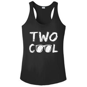 Kids Two Cool 2nd Birthday Gift 2 Year Old Second Bday Ladies PosiCharge Competitor Racerback Tank