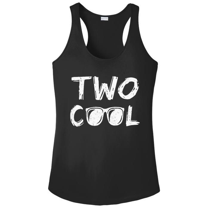 Kids Two Cool 2nd Birthday Gift 2 Year Old Second Bday Ladies PosiCharge Competitor Racerback Tank