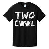 Kids Two Cool 2nd Birthday Gift 2 Year Old Second Bday Kids T-Shirt