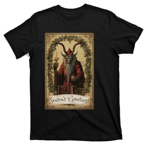 Krampus Tarot Card Design Christmas Season Evil Pajama Xmas T-Shirt