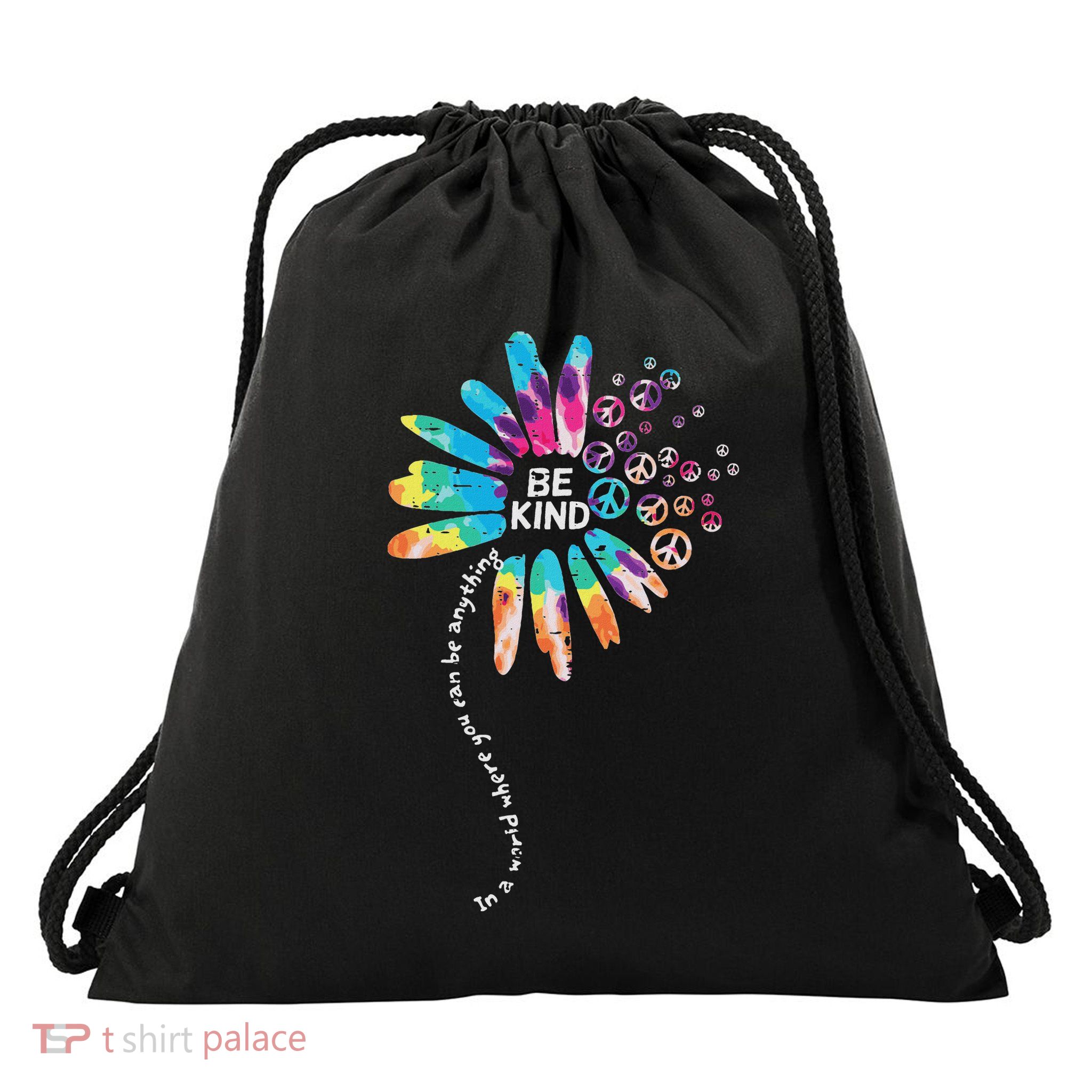 Kind Tye Dye Orange Anti Bullying Unity Day Drawstring Bag