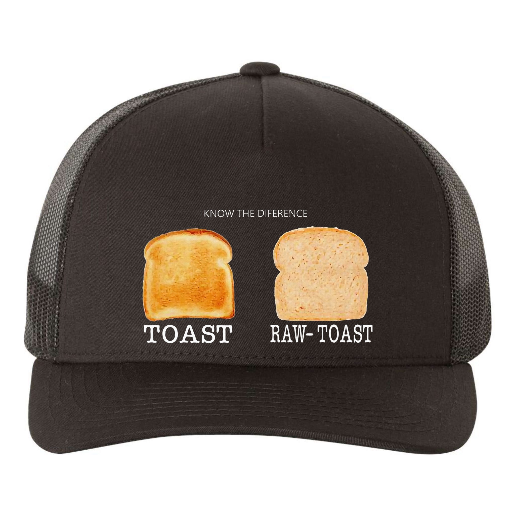Know The Difference Toast Raw Toast Yupoong Adult 5-Panel Trucker Hat