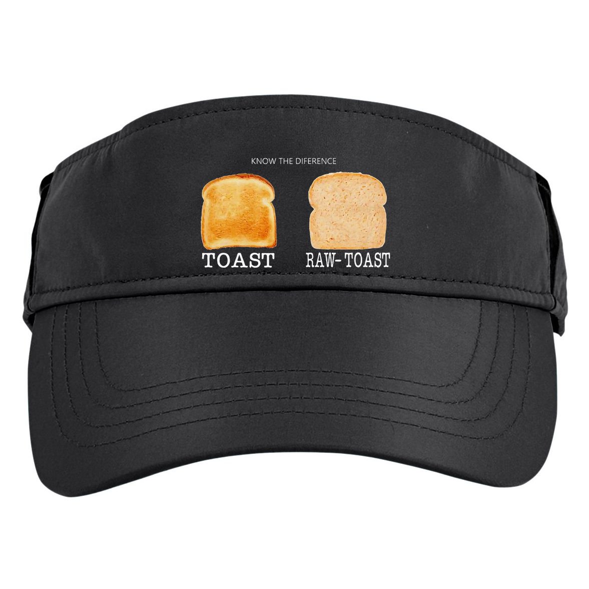 Know The Difference Toast Raw Toast Adult Drive Performance Visor