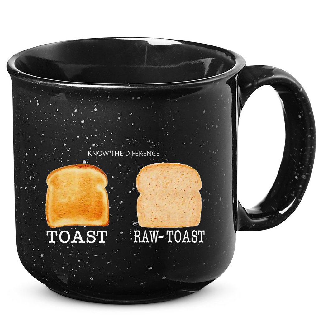 Know The Difference Toast Raw Toast 15oz Campfire Ceramic Mug