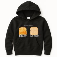 Know The Difference Toast Raw Toast Kids Hoodie