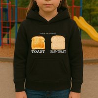 Know The Difference Toast Raw Toast Kids Hoodie