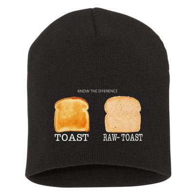 Know The Difference Toast Raw Toast Short Acrylic Beanie