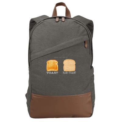 Know The Difference Toast Raw Toast Cotton Canvas Backpack