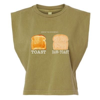 Know The Difference Toast Raw Toast Garment-Dyed Women's Muscle Tee