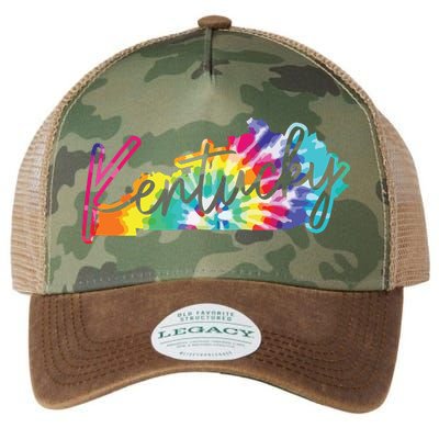 Kentucky Tie Dye State Map Pride Hippie Vintage Retro Legacy Tie Dye Trucker Hat