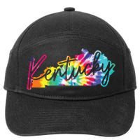 Kentucky Tie Dye State Map Pride Hippie Vintage Retro 7-Panel Snapback Hat