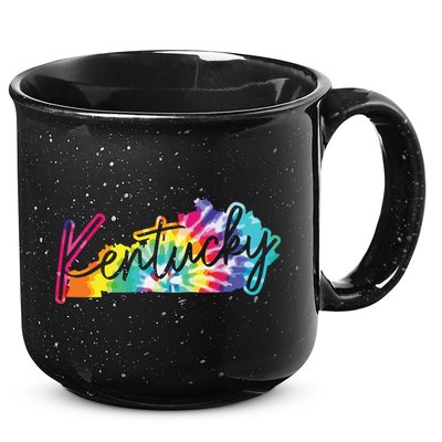 Kentucky Tie Dye State Map Pride Hippie Vintage Retro 15oz Campfire Ceramic Mug