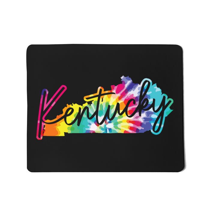 Kentucky Tie Dye State Map Pride Hippie Vintage Retro Mousepad