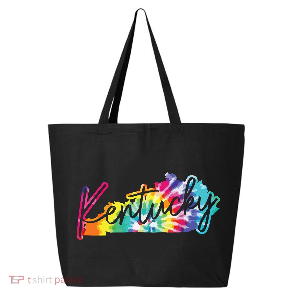 Kentucky Tie Dye State Map Pride Hippie Vintage Retro 25L Jumbo Tote