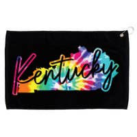 Kentucky Tie Dye State Map Pride Hippie Vintage Retro Grommeted Golf Towel