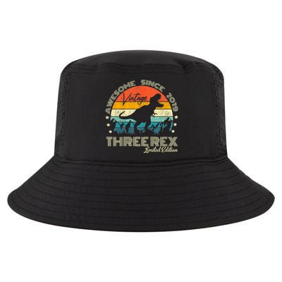 Kids Third Dinosaur 3 Year Old 2019 Three Rex 3rd Birthday Cool Comfort Performance Bucket Hat