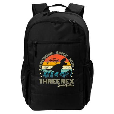 Kids Third Dinosaur 3 Year Old 2019 Three Rex 3rd Birthday Backpack