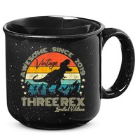Kids Third Dinosaur 3 Year Old 2019 Three Rex 3rd Birthday 15oz Campfire Ceramic Mug