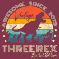 Kids Third Dinosaur 3 Year Old 2019 Three Rex 3rd Birthday 16oz Travel Tumbler