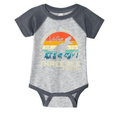 Kids Third Dinosaur 3 Year Old 2019 Three Rex 3rd Birthday Infant Baby Jersey Bodysuit