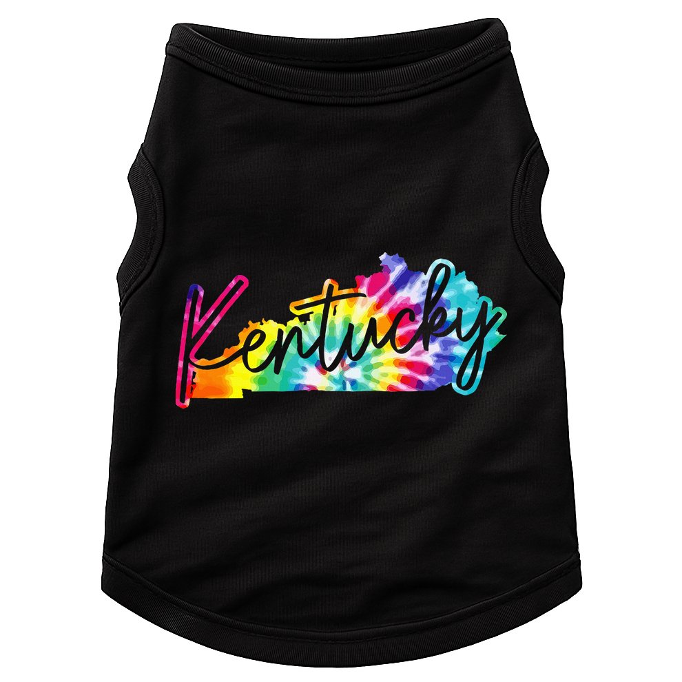 Kentucky Tie Dye State Map Pride Hippie Vintage Retro Doggie Tank