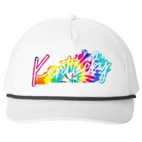 Kentucky Tie Dye State Map Pride Hippie Vintage Retro Snapback Five-Panel Rope Hat