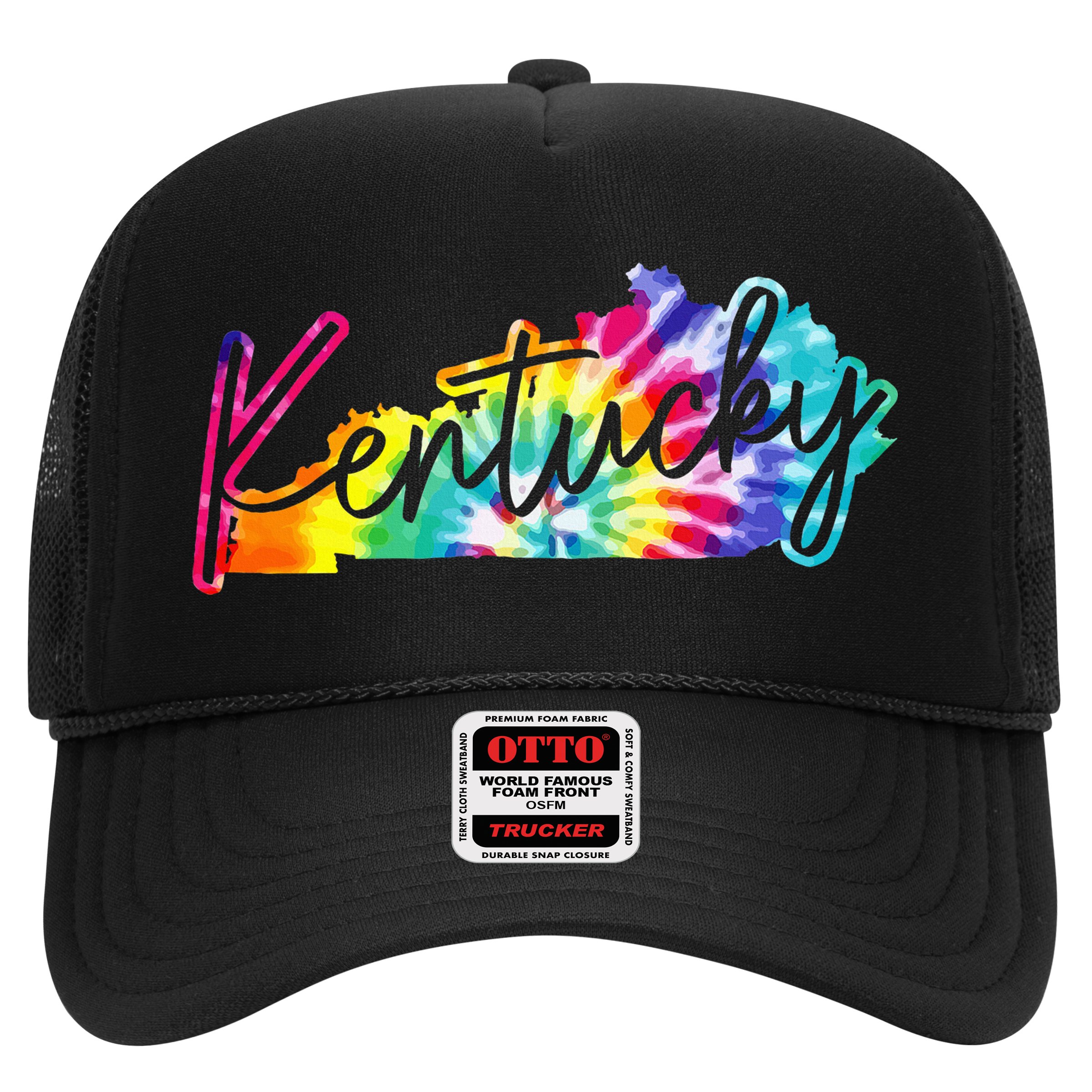 Kentucky Tie Dye State Map Pride Hippie Vintage Retro Hat