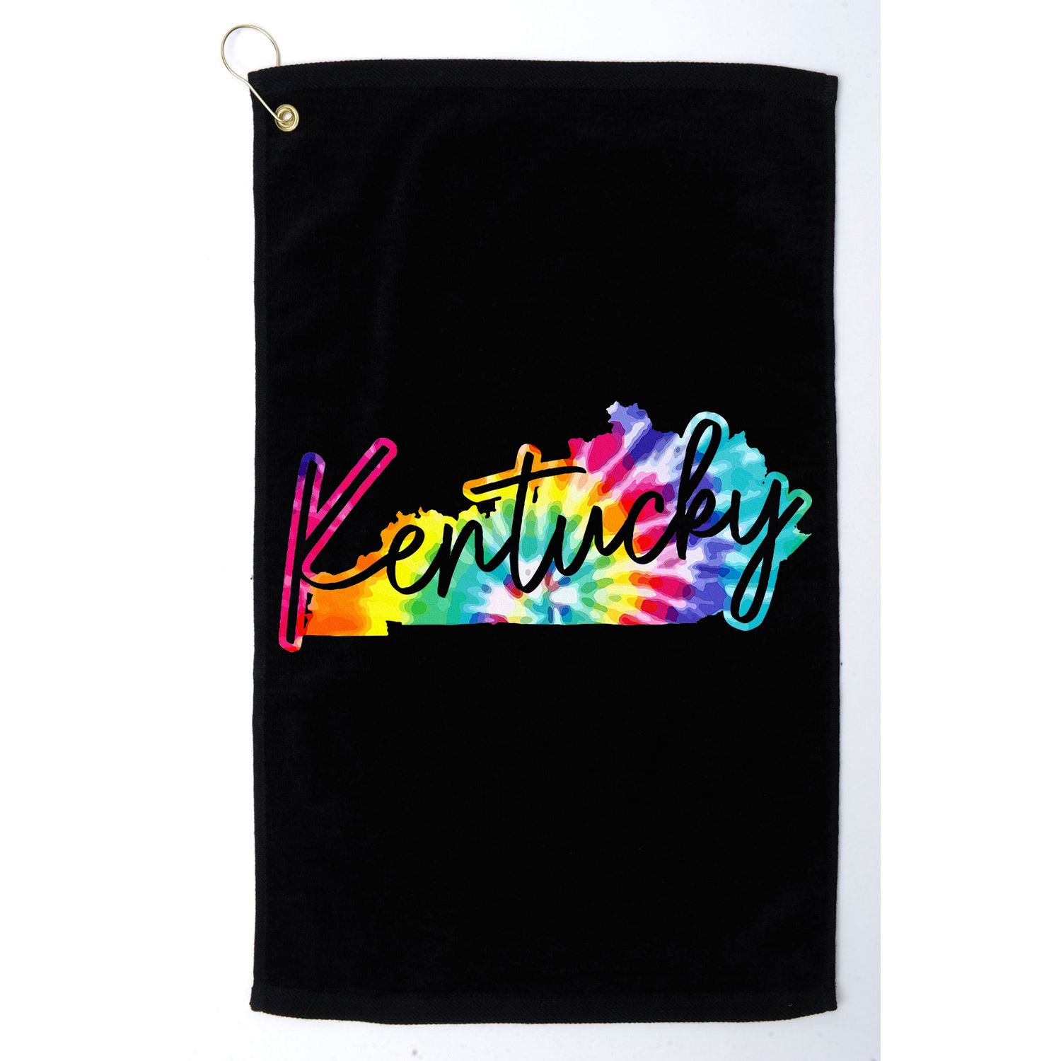 Kentucky Tie Dye State Map Pride Hippie Vintage Retro Golf Towel