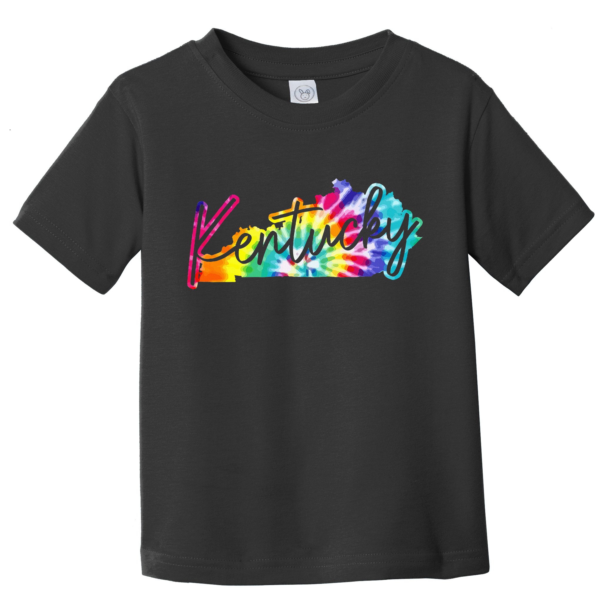 Kentucky Tie Dye State Map Pride Hippie Vintage Retro Toddler T-Shirt