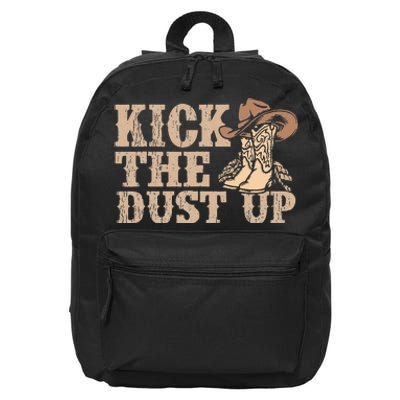 Kick The Dust Up Country Music Western Dancer Cow 16 in Basic Backpack