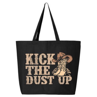 Kick The Dust Up Country Music Western Dancer Cow 25L Jumbo Tote