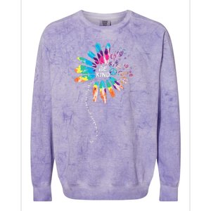 Kind Tye Dye Orange Anti Bullying Unity Day Colorblast Crewneck Sweatshirt