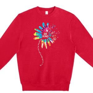 Kind Tye Dye Orange Anti Bullying Unity Day Premium Crewneck Sweatshirt