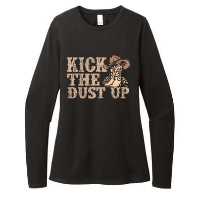 Kick The Dust Up Country Music Western Dancer Cowgirl Womens CVC Long Sleeve Shirt