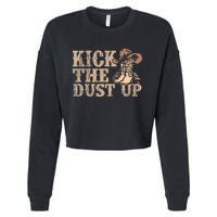 Kick The Dust Up Country Music Western Dancer Cowgirl Cropped Pullover Crew