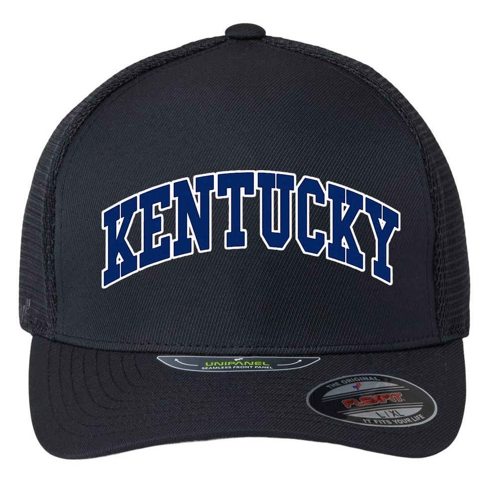 Kentucky Throwback Design Classic Flexfit Unipanel Trucker Cap