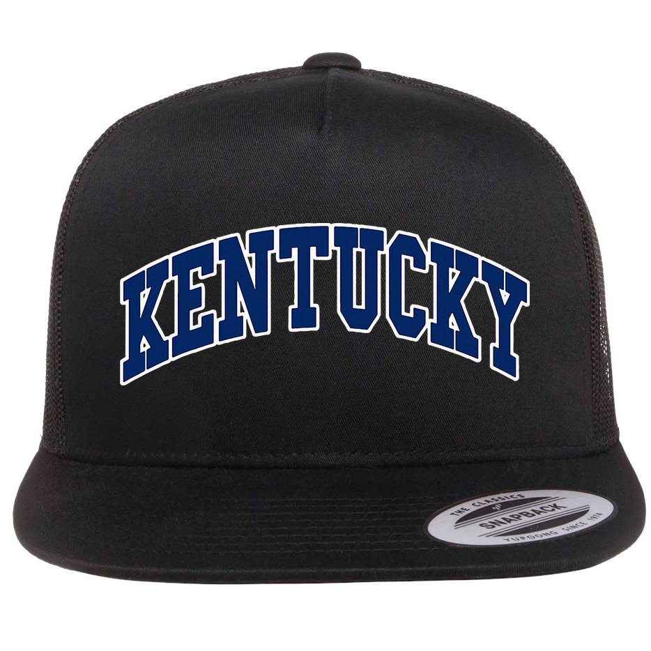 Kentucky Throwback Design Classic Flat Bill Trucker Hat