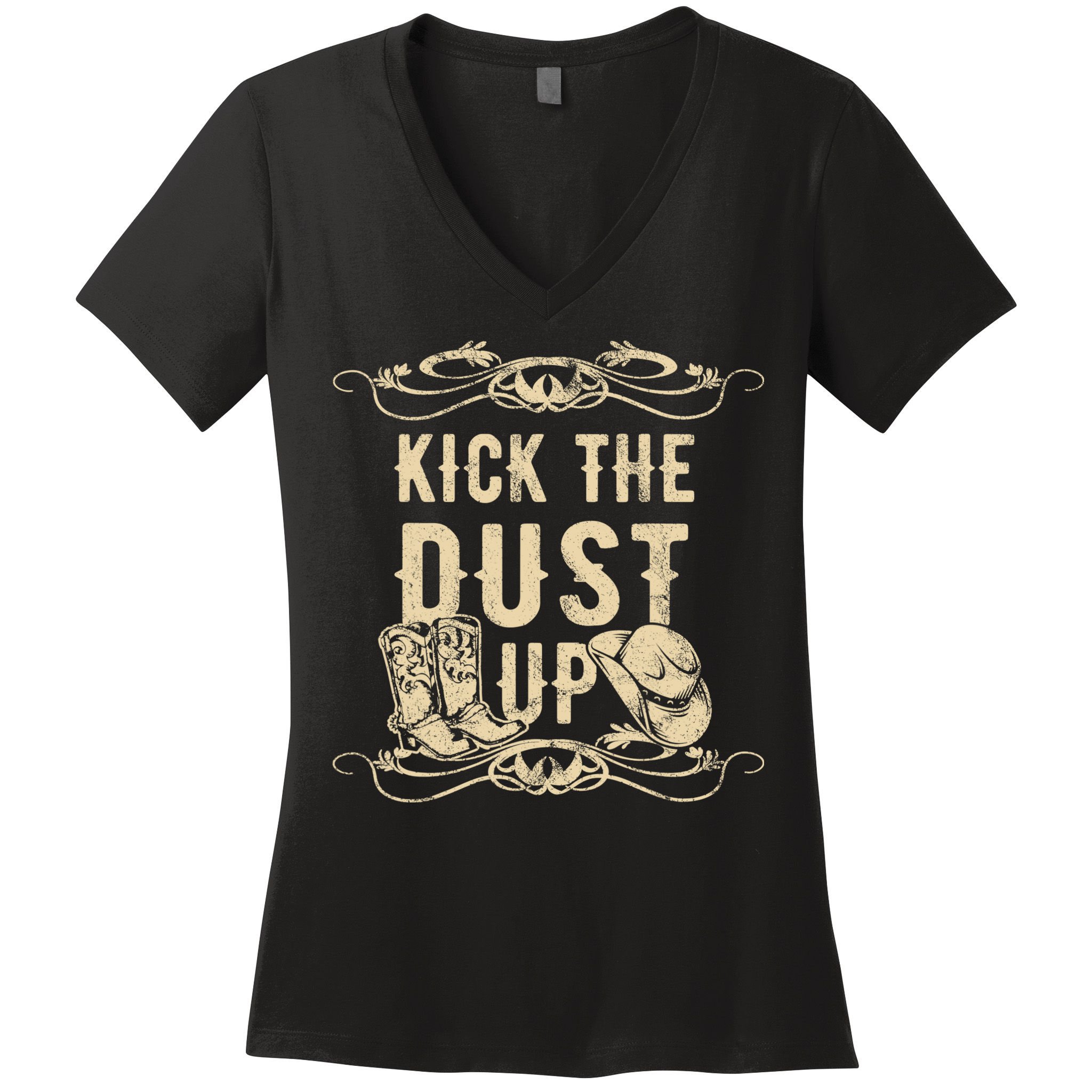 Kick The Dust Up Shirt Country Vintage Tee For Dancers Women's V-Neck T-Shirt