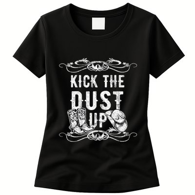 Kick The Dust Up Country Vintage For Line Dance Dancers Womens T-Shirt