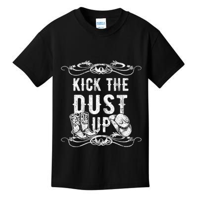 Kick The Dust Up Country Vintage For Line Dance Dancers Kids T-Shirt