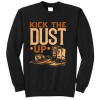 Kick The Dust Up Vintage Cowboys Western Line Dancing Sweatshirt