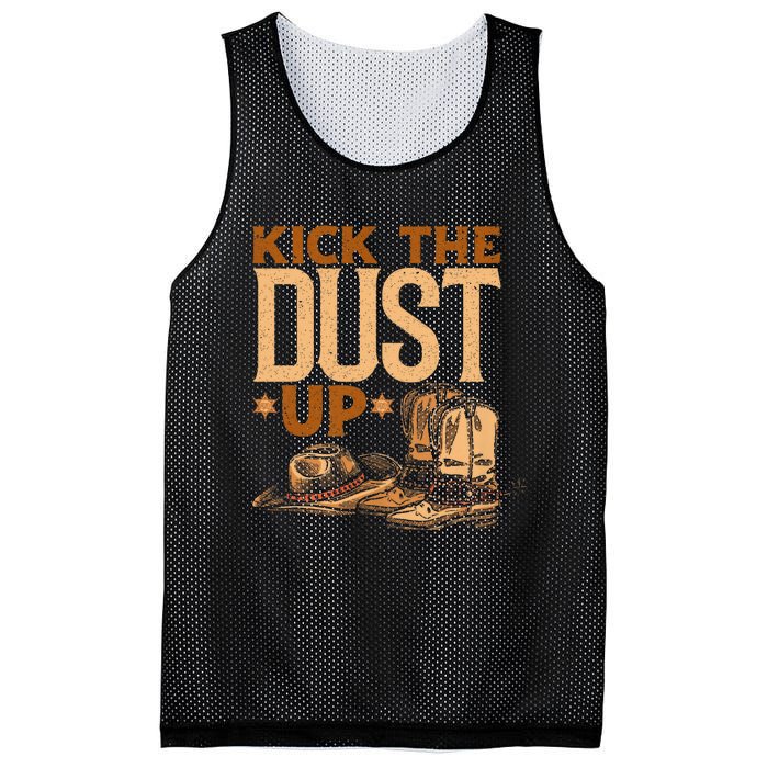 Kick The Dust Up Vintage Cowboys Western Line Dancing Mesh Reversible Basketball Jersey Tank