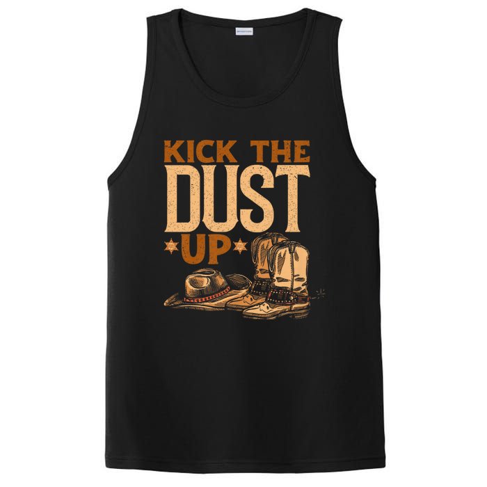 Kick The Dust Up Vintage Cowboys Western Line Dancing PosiCharge Competitor Tank