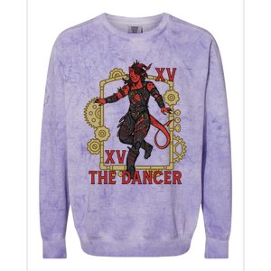 Karlach The Dancer Tarot Card Karlach Video Games Colorblast Crewneck Sweatshirt