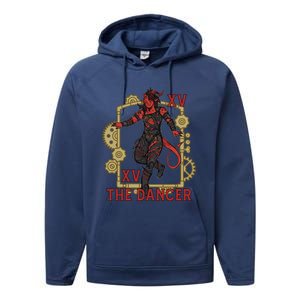 Karlach The Dancer Tarot Card Karlach Video Games Performance Fleece Hoodie