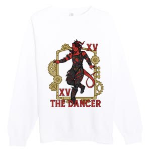 Karlach The Dancer Tarot Card Karlach Video Games Premium Crewneck Sweatshirt